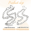 4Pcs 2 Colors Alloy Double Layered Oval Pendant Necklaces NJEW-HY0001-14-2