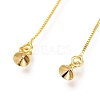 Brass Stud Earring Findings X-KK-O130-01G-2