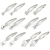 CRASPIRE 6 Pairs 6 Styles Alloy Snap Hair Clips for Woman Girls OHAR-CP0001-12-1