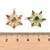 Brass Micro Pave Colorful Cubic Zirconia Pendants KK-C054-01G-3