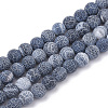Natural Weathered Agate Beads Strands X-G-R365-8mm-01-1