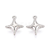 304 Stainless Steel Pendant Cabochon Settings STAS-T067-72P-1