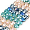Electroplate Transparent Glass Beads Strands GL-CBADAFE-01J-1