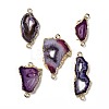 Natural Purple Druzy Geode Agate Links G-O192-06G-1