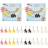 Horse Alloy Enamel Pendant Stitch Markers HJEW-AB00364-1