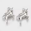 Tibetan Style Alloy Pendants TIBEP-T052-28AS-RS-1