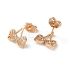 Brass Rhinestone Stud Earrings EJEW-Z021-49KCG-2