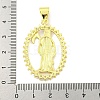 Rack Plating Brass Micro Pave Clear Cubic Zirconia Pendants KK-B091-30G-04-3