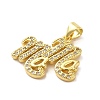 Brass Micro Pave Clear Cubic Zirconia Pendants FIND-Z041-11A-2