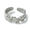 304 Stainless Steel Open Cuff Ring RJEW-L110-020P-2