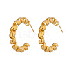 Twist C-Shaped 304 Stainless Steel Stud Earrings LS-RC9217-2