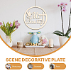 Creative Natural Wooden Wall Hanging Decoration WOOD-WH0039-002-3