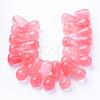 Cherry Quartz Glass Beads Strands G-R404-10x16-07-2