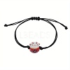 Cute Porcelain Lucky Cat Braided Bead Bracelets X-DE1340-1