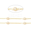 ABS Plastic Imitation Pearl Flat Round Link Chains CHC-A006-10G-1