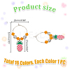 Autumn Pineapple Alloy Enamel Wine Glass Charms AJEW-GA00016-2