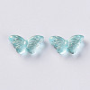 Transparent Spray Painted Glass Beads GLAA-S190-018A-04-2