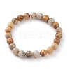 Natural Crazy Agate Beads Stretch Bracelets BJEW-JB05823-1