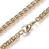 304 Stainless Steel Wheat Chain Necklaces NJEW-D285-14G-2