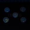 UV Plating Luminous Transparent Acrylic Beads OACR-P010-05E-4