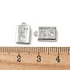 Rack Plating Brass Micro Pave Cubic Zirconia Pendants KK-P290-55P-3