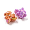 UV Plating Opaque Acrylic Faceted Beads X-MACR-D024-03-2