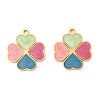 304 Stainless Steel Enamel Pendants STAS-S156-01G-04-1