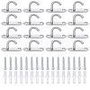 16Pcs Stainless Steel Hooks STAS-GO0001-37-1