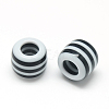 Opaque Stripe Resin Beads X1-RESI-S344-12-2