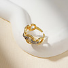 Elegant Geometric Brass Micro Pave Cubic Zirconia Cuff Rings for Women KY7986-2-1