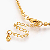 Brass Ball Chain Necklace Making KK-F763-06G-3
