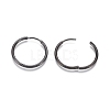304 Stainless Steel Huggie Hoop Earrings EJEW-F111A-25mm-B-3