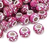 Opaque Resin Rondelle European Beads RESI-Z046-03C-1