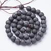 Electroplated Natural Druzy Geode Agate Bead Strands G-R345-8mm-52-2