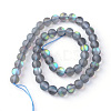 Synthetic Moonstone Beads Strands X-G-R375-8mm-A03-2