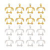 Craftdady 40Pcs 2 Colors Alloy Open Back Bezel Pendants FIND-CD0001-05-2