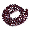 Electroplate Glass Beads Strands EGLA-A034-T1mm-A28-2