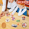 DIY Cattle & Flower Pattern Coaster Diamond Painting Kits DIY-TAC0016-53-26