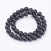 Synthetic Black Stone Beads Strands X-G-H1628-10mm-1-2