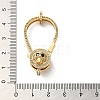 Rack Plating Brass Micro Pave Clear Cubic Zirconia Lobster Claw Clasps KK-K275-10G-3