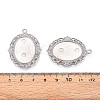Non-Tarnish 304 Stainless Steel Pendant Cabochon Settings X-STAS-N114-02P-3