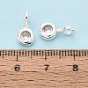 Brass Micro Pave Clear Cubic Zirconia Charms KK-N288-16S-4