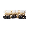 3Pcs 3 Styles Glass Seed Beaded Ring RJEW-JR00591-S-1