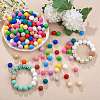 50Pcs Silicone Beads Round Rubber Beads 15MM Loose Spacer Beads for DIY Supplies Jewelry Keychain Making JX474A-4
