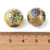 Rack Plating Brass Enamel Beads KK-P276-22C-G-2