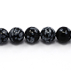 Natural Snowflake Obsidian Beads Strands X-G-G515-4mm-01-1