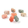 Dyed Natural Rainbow Alashan Agate Carved Beads PW-WGAE261-01-1