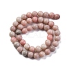 Natural Pink Opal Beads Strands G-E444-28-8mm-01-4