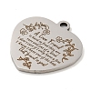 Non-Tarnish 201 Stainless Steel Pendants STAS-L079-25P-05-2