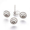304 Stainless Steel Ear Stud Components STAS-G187-08P-1